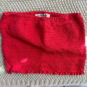Express Vibrant Red Cropped Top